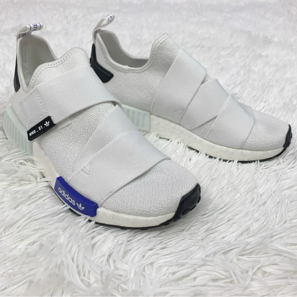 adidas women Originals NMD_R1 Strap cloud White Lucid Blue Core‎ Black shoes